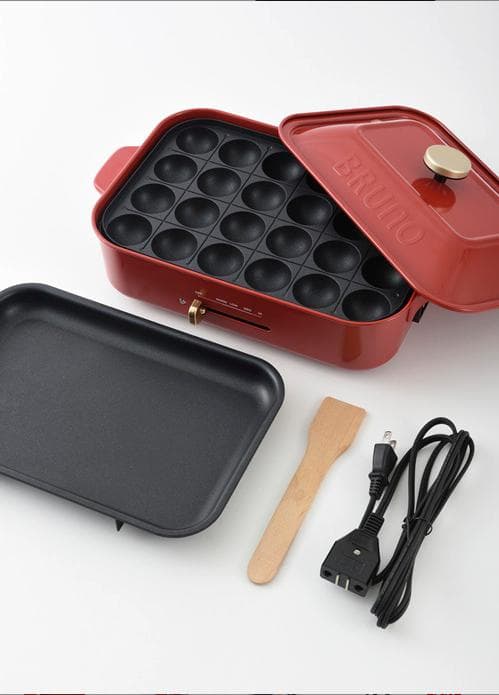 ☆新品未開封☆ 45％オフ！BRUNOホットプレート たこ焼き器付き レッド
