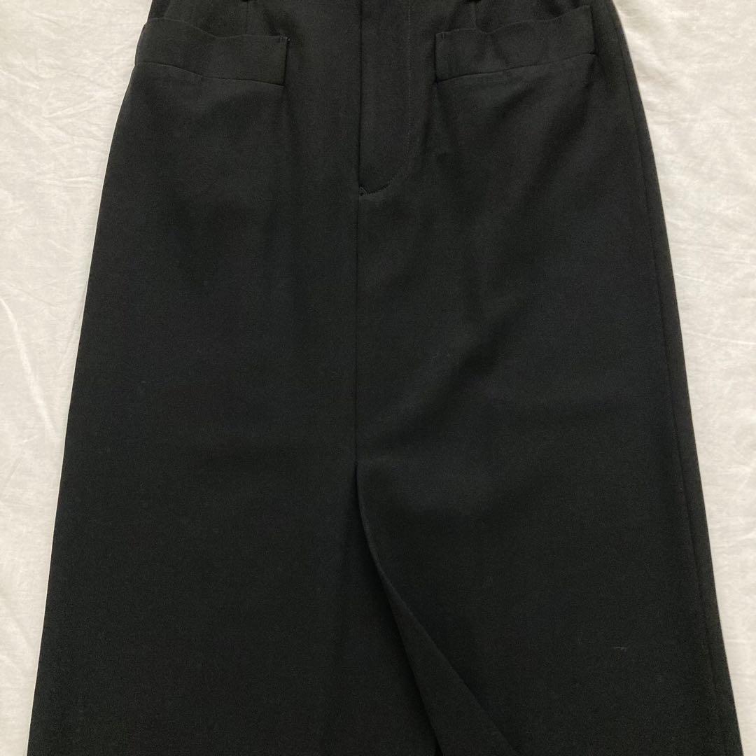 美品✨ISSEYMIYAKE イッセイミヤケ　ブラック　スリット　ロングスカート