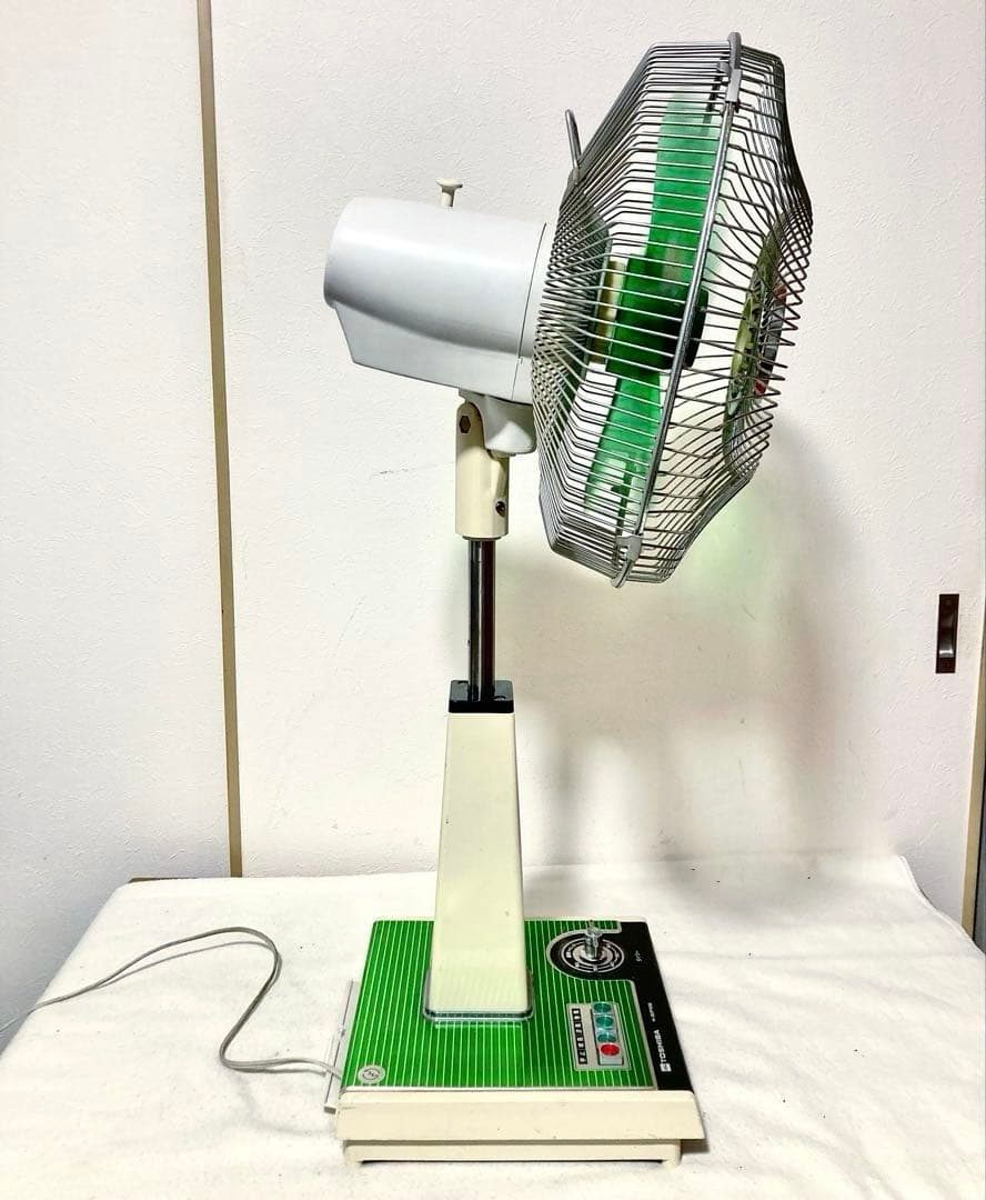 昭和レトロ TOSHIBA東芝扇風機 完動品 グリーン