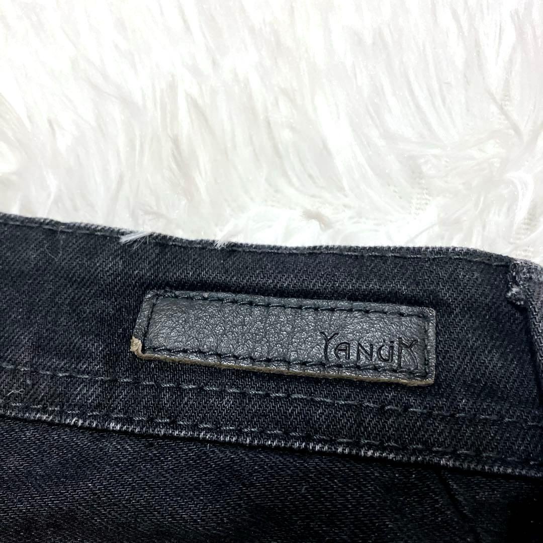 YANUK ヤヌーク Lea レア デニムパンツ 23 ダメージ加工 ブラック