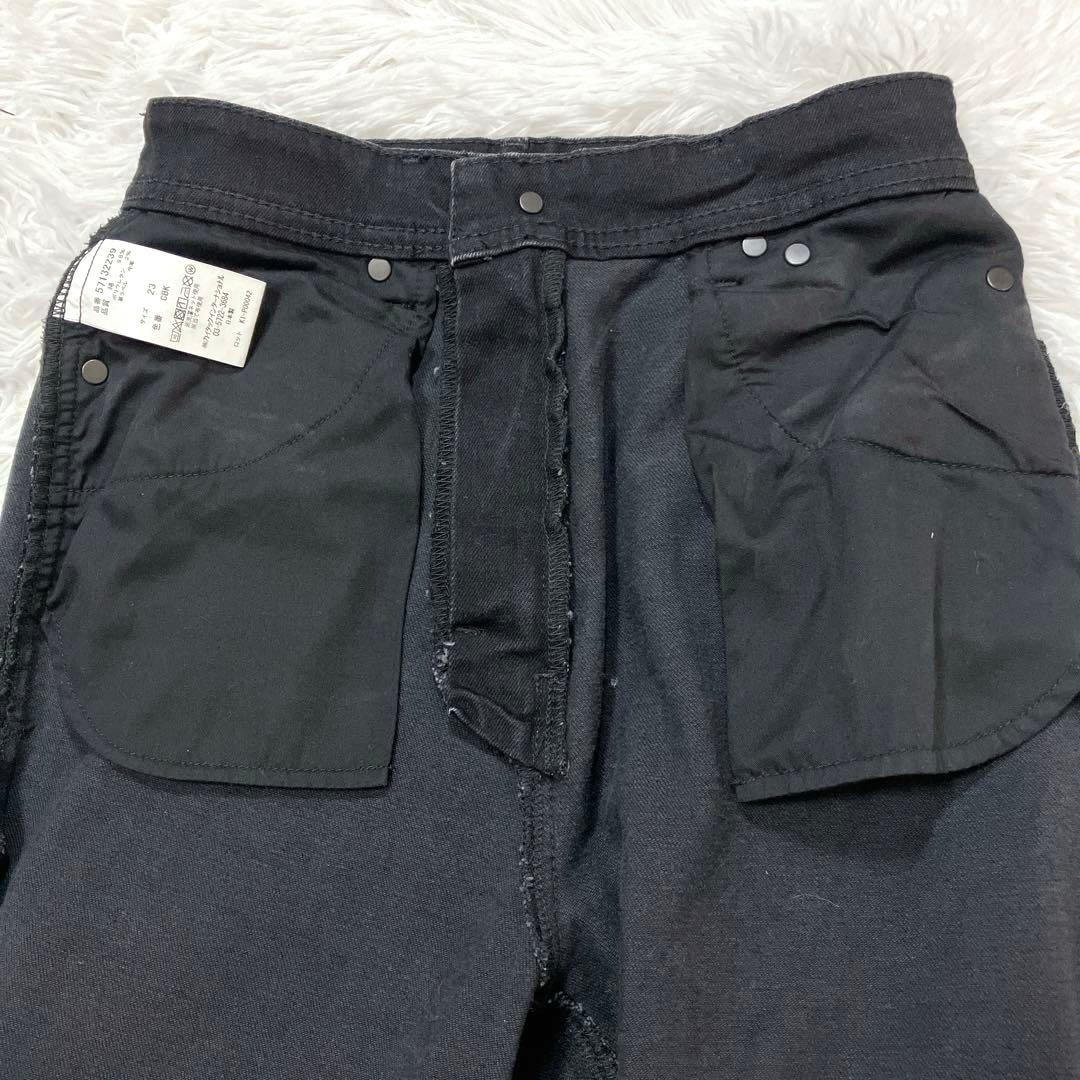 YANUK ヤヌーク Lea レア デニムパンツ 23 ダメージ加工 ブラック