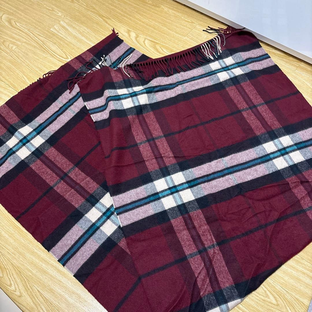 Johnstons of Elgin カシミア×ウール タータンチェックマフラー