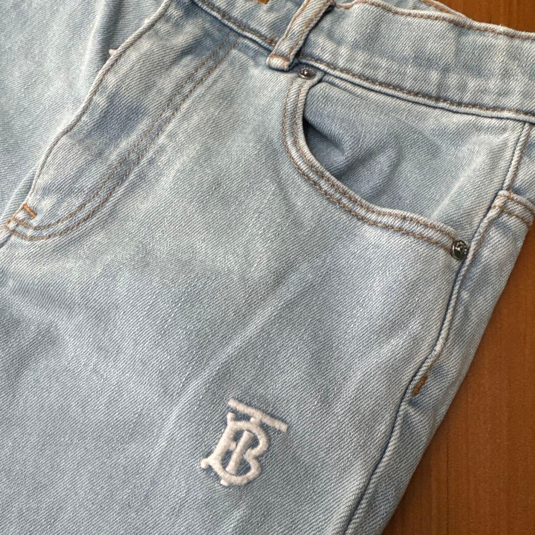BURBERRY ロゴ刺繍 デニムパンツ 140cm