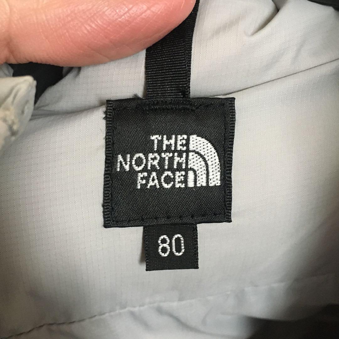 良品　ノースフェイス　ダウン　８０　グレー　ベビー　キッズ　north face