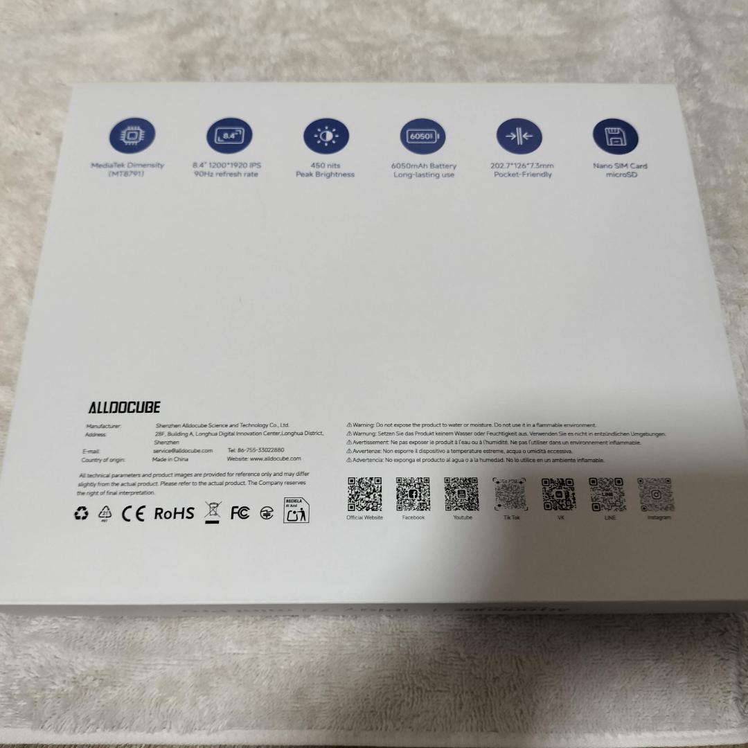 ALLDOCUBE iPlay 70 mini Pro 8.4インチ タブレット