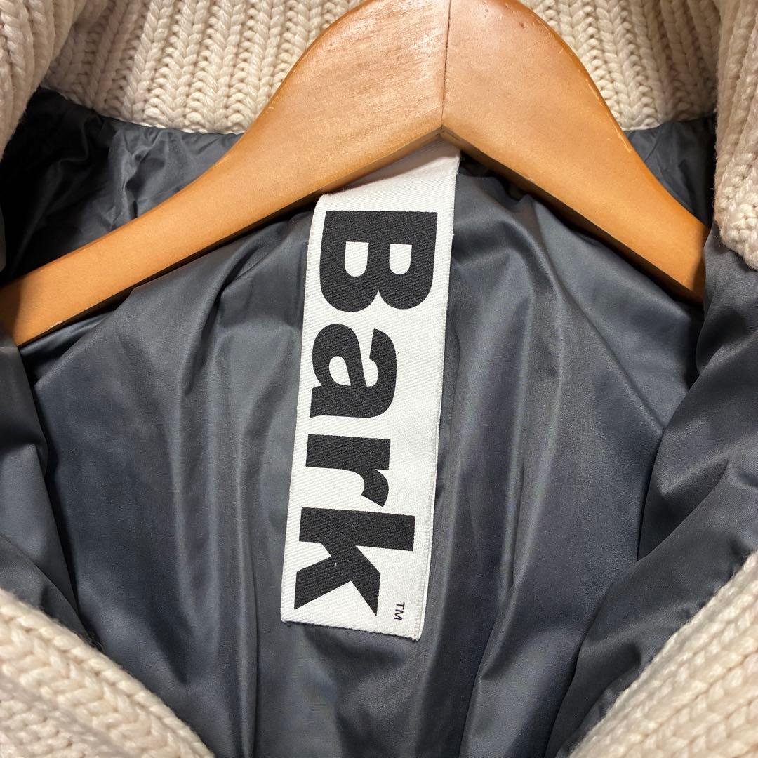 BARK バーク ファー付 ニットダッフルコート Mサイズ イタリア製 ホワイト