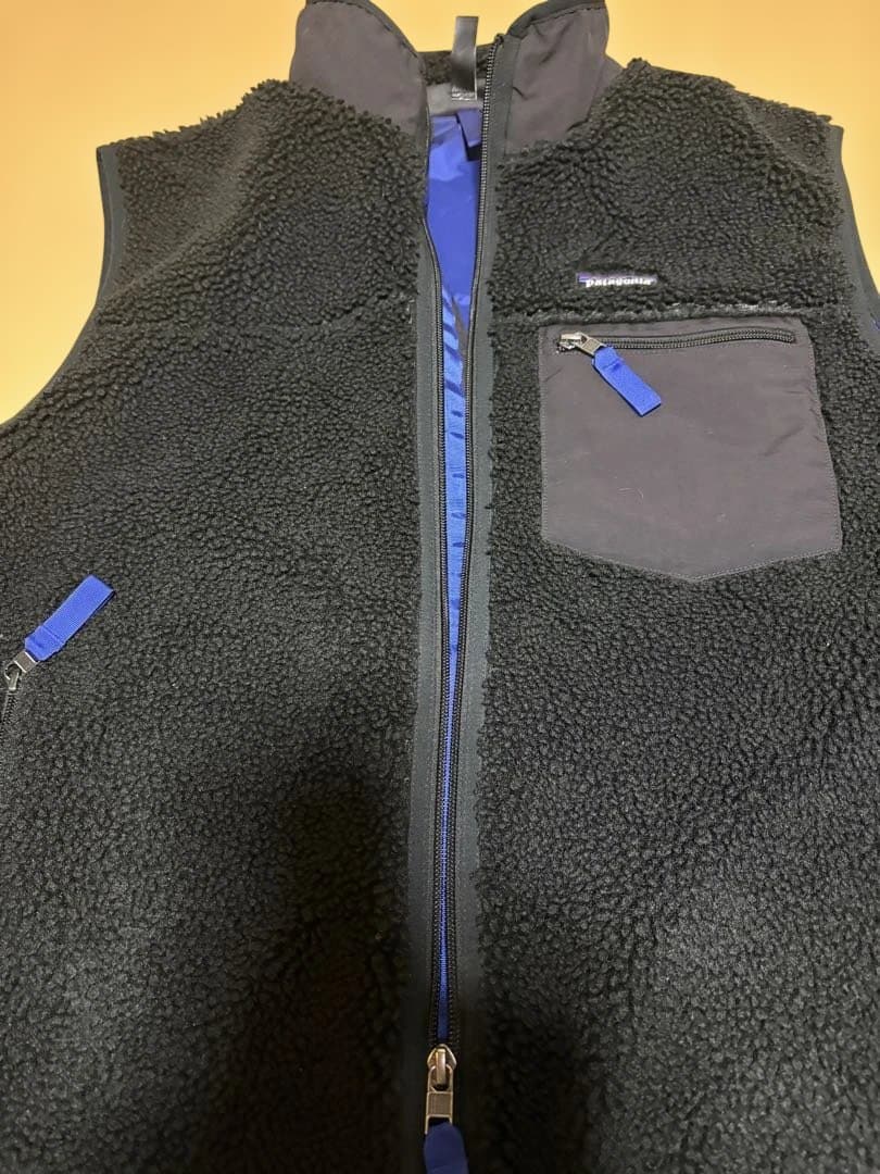 patagonia ブラック フリースベスト レトロX