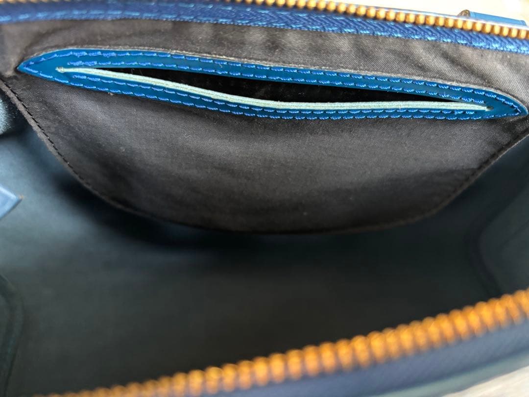 Louis Vuitton 青いエピレザー ボストンバッグ