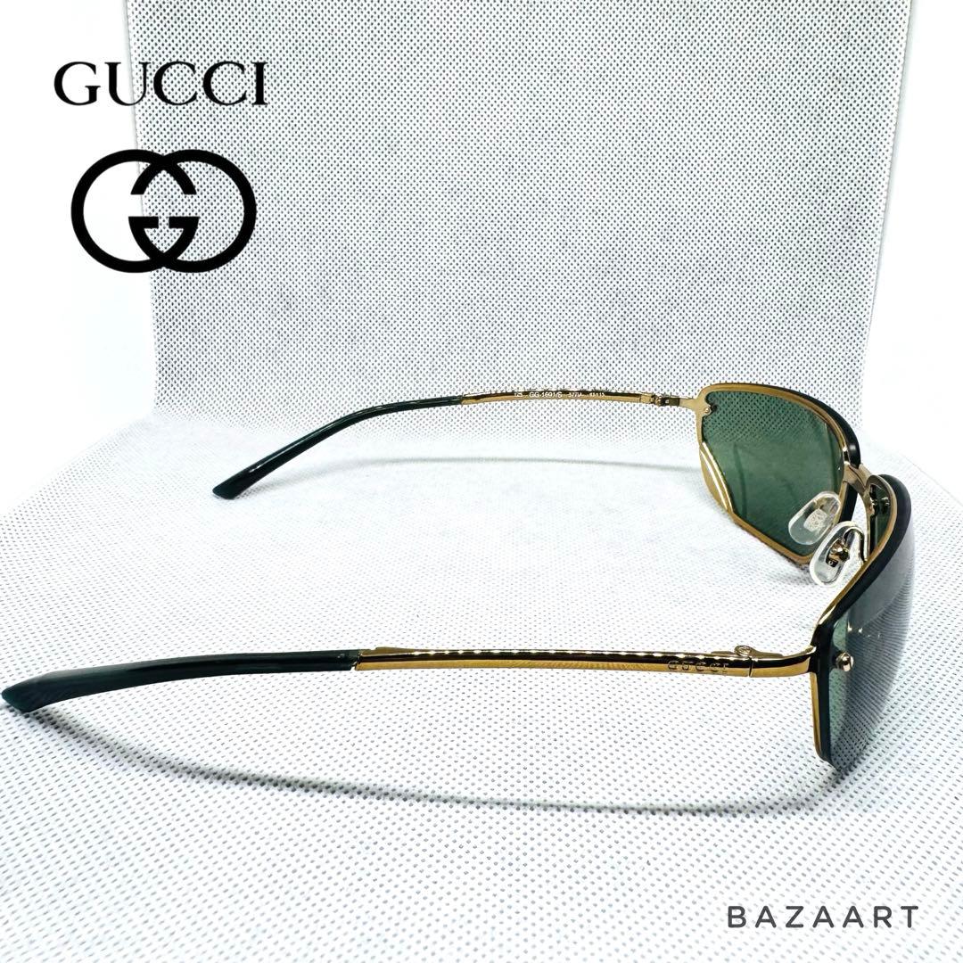 GUCCI グッチ サングラス GG1691 ゴールド メタル グリーン 美品