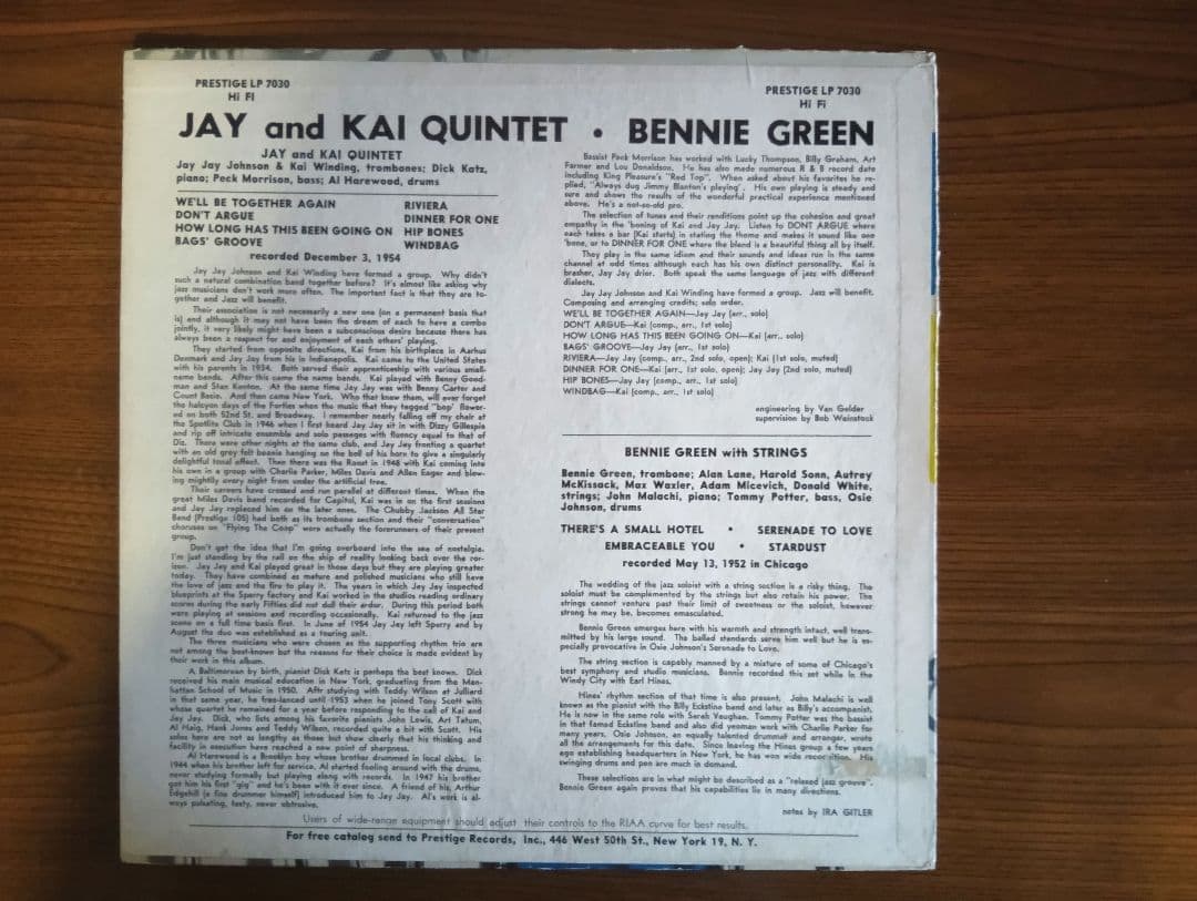 KAI and JAY / BENNIE GREEN ジャズレコード
