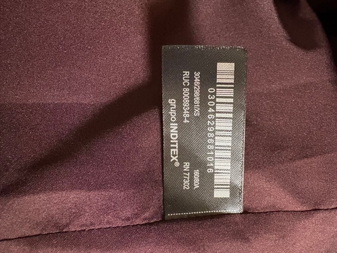 ZARA ソフトオーバーサイズコート　バーガンディ