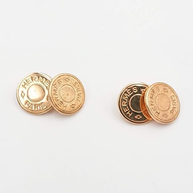 HERMES エルメス セリエ カフリンクス カフス ゴールド