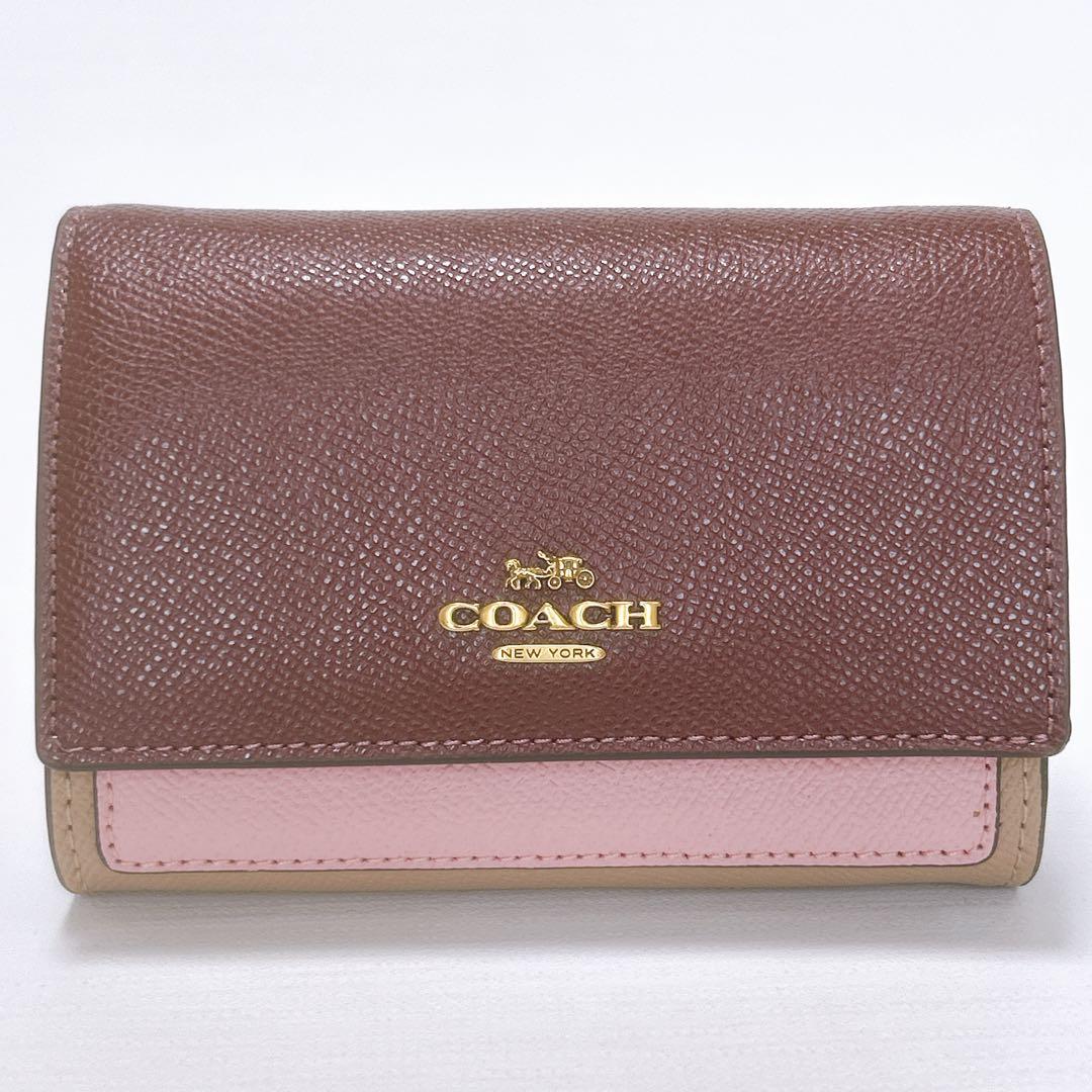 新品未使用✨コーチ COACH 二つ折り財布 レザー マルチカラー