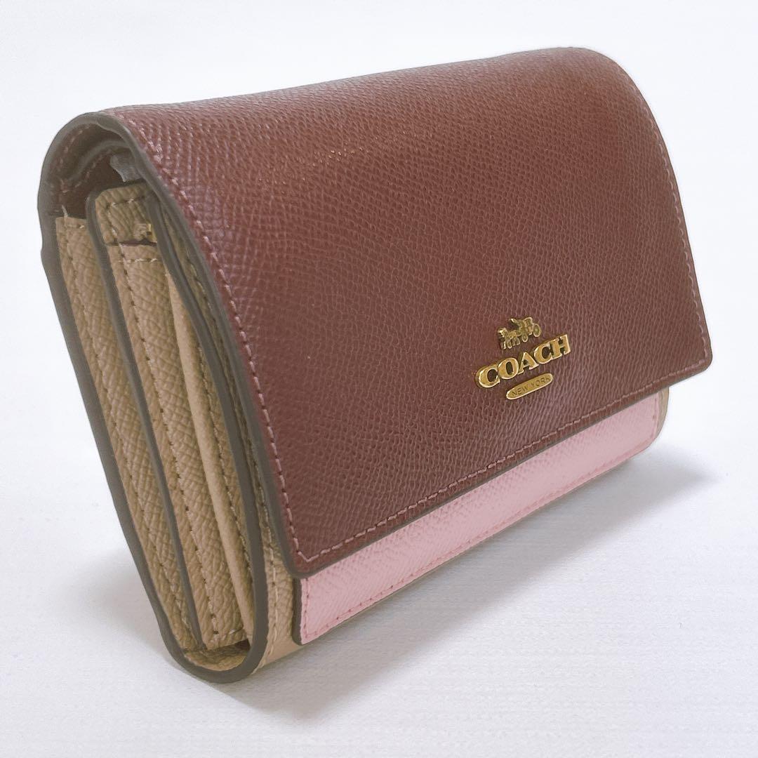 新品未使用✨コーチ COACH 二つ折り財布 レザー マルチカラー
