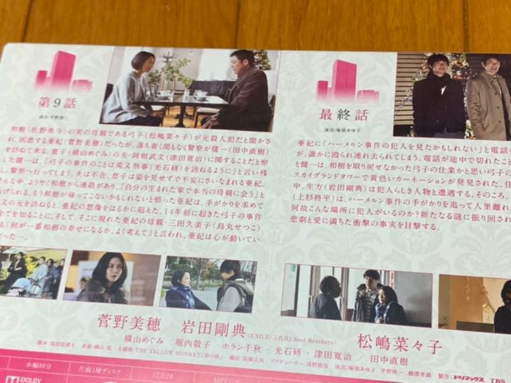【送料無料】砂の塔 DVD 全巻セット 出演 菅野美穂 松嶋菜々子 岩田剛典