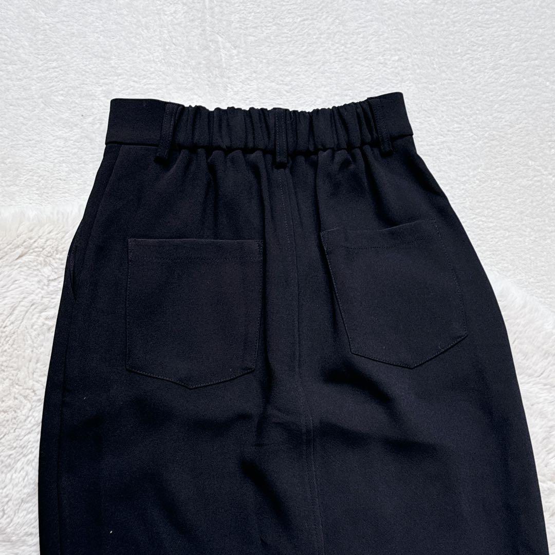 N134 CAPRICIEUX LE’MAGE ロングスカート ブラック タイト