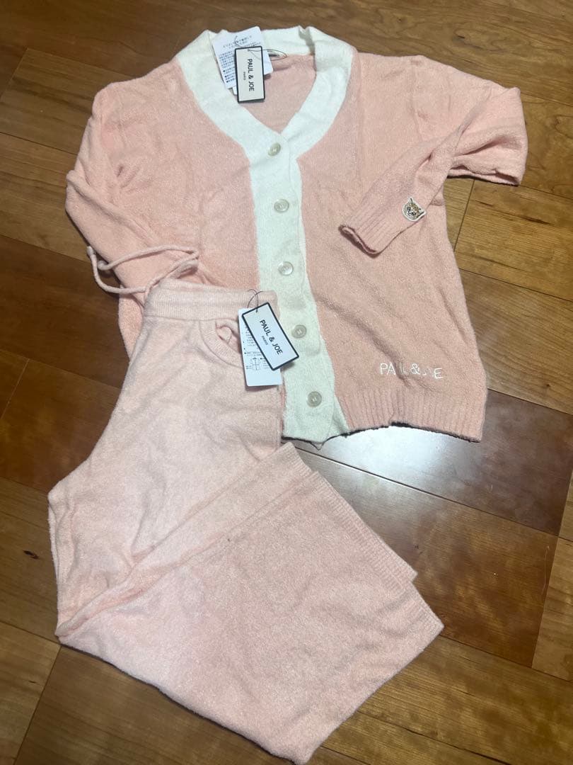 新品タグ付きPAUL & JOE ルームウェア M~L ピンク　上下