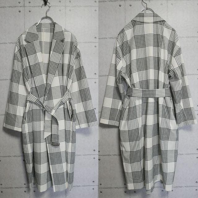 【34100円／薄手春コート】アダムエロペ×ALMODE社別注生地　コート
