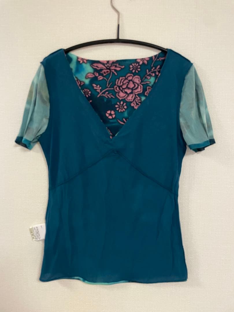 (*)様 VIVIENNE TAM花柄刺繍 半袖カットソー　ヴィヴィアンタム　パ