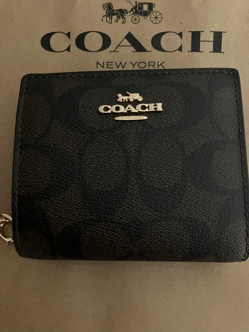 ♡コーチ♡2つ折り財布♡ブラウン美品な中古♡
