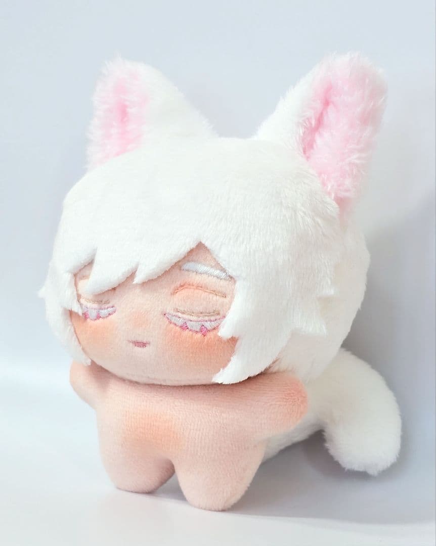 自作 無属性 ぬいぐるみ 白猫くん 人耳なしver 10cm