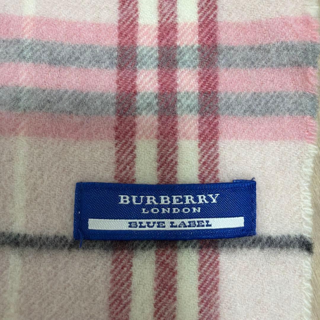 【美品】BURBERRY BLUE LABEL チェック柄マフラー