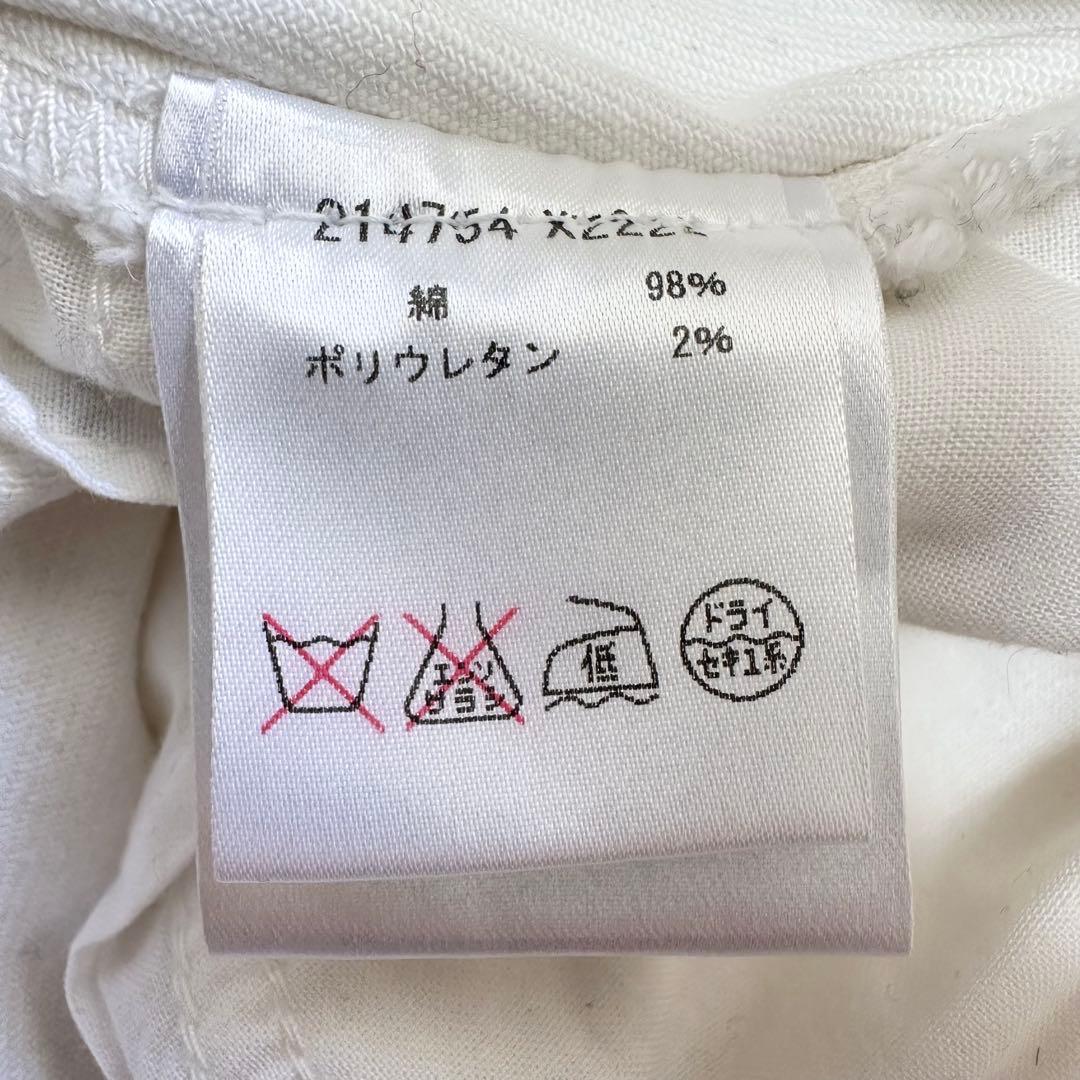 グッチ サイズ40 フレアデニムパンツ ホワイト プリント ロゴ イタリア製
