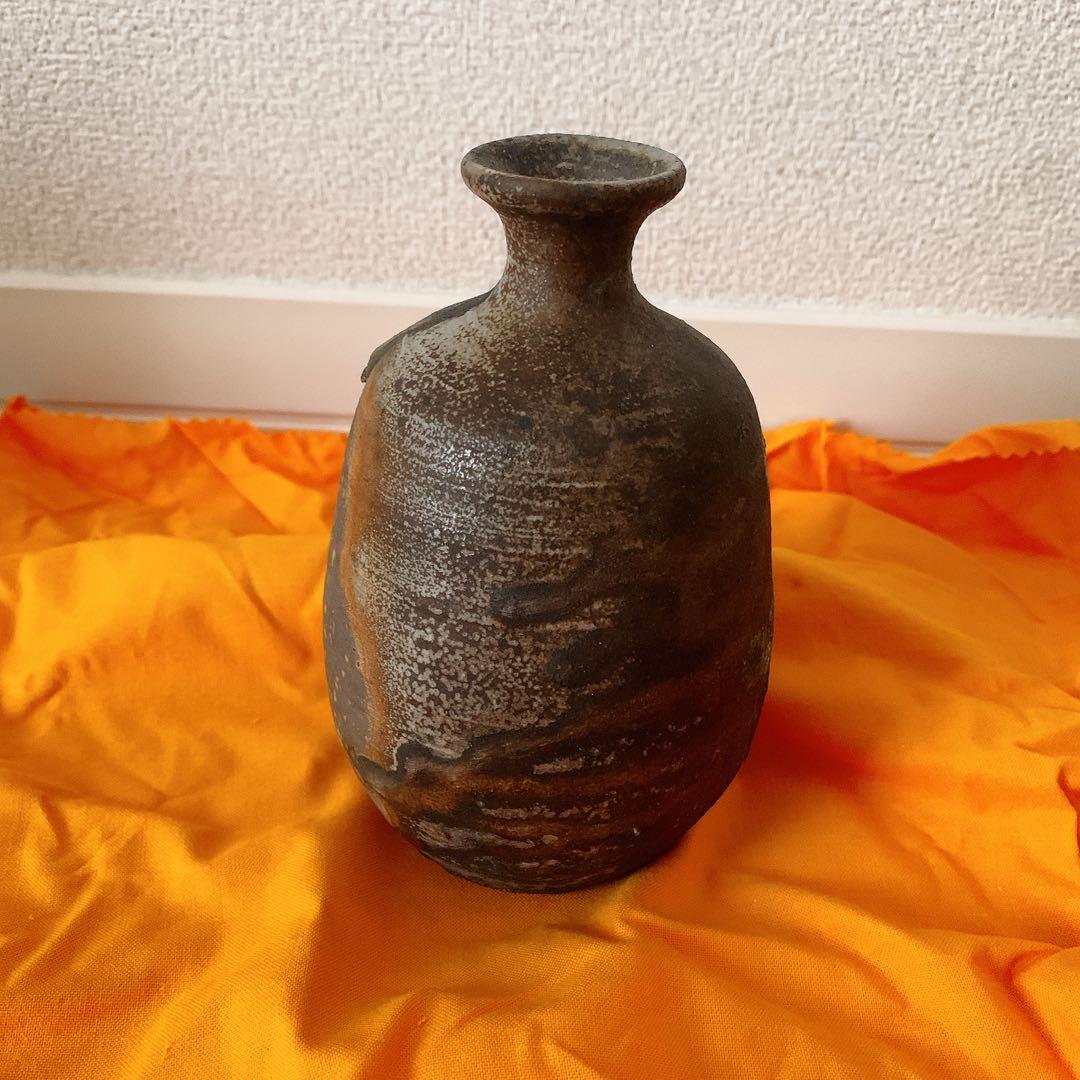 【未使用品】岡山県重要無形文化財 山本出 備前焼　一輪挿し　花瓶