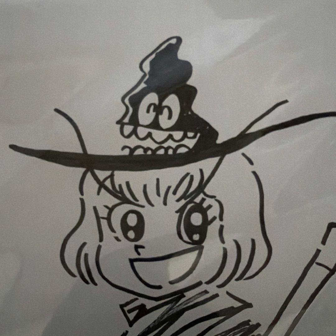 永井豪　ドロロンえん魔くん　直筆イラスト　サイン　色紙　美品