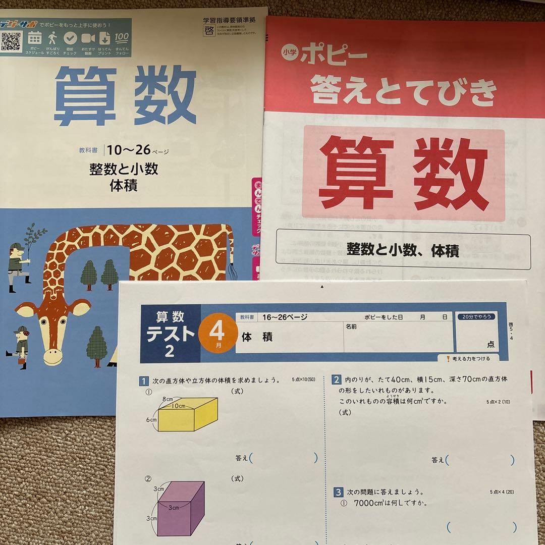 ポピー 小学5年 2024年〜2025年 4月〜3月 (１年分)