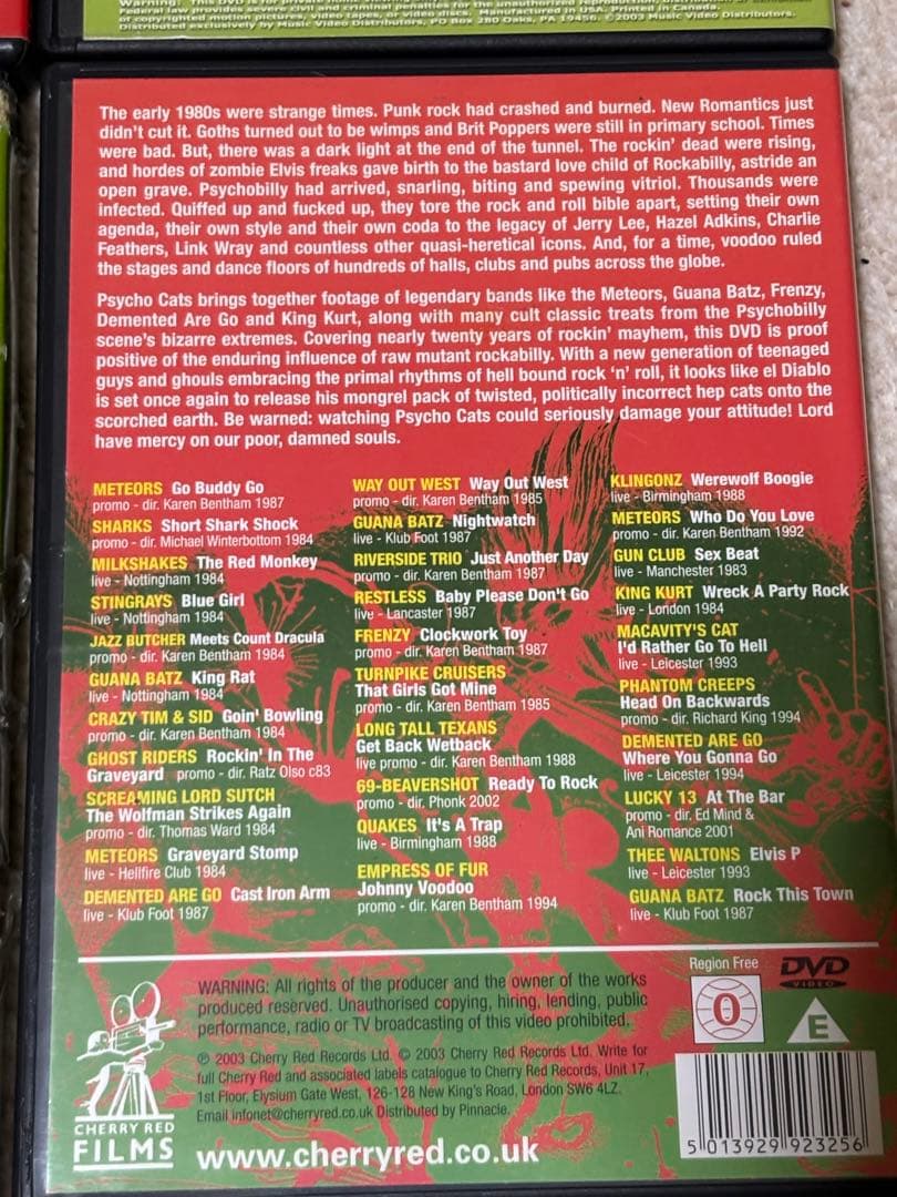 サイコビリー DVD 5枚 PSYCHOBILLY CRAMPS