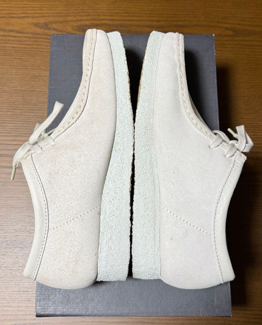 クラークス WALLABEE ワラビー white suede UK7 25cm