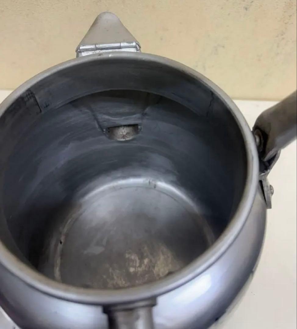 【昭和初期】ヒヨコ印 アルミ製 脱脂粉乳容器 給食用 目盛付き レトロ