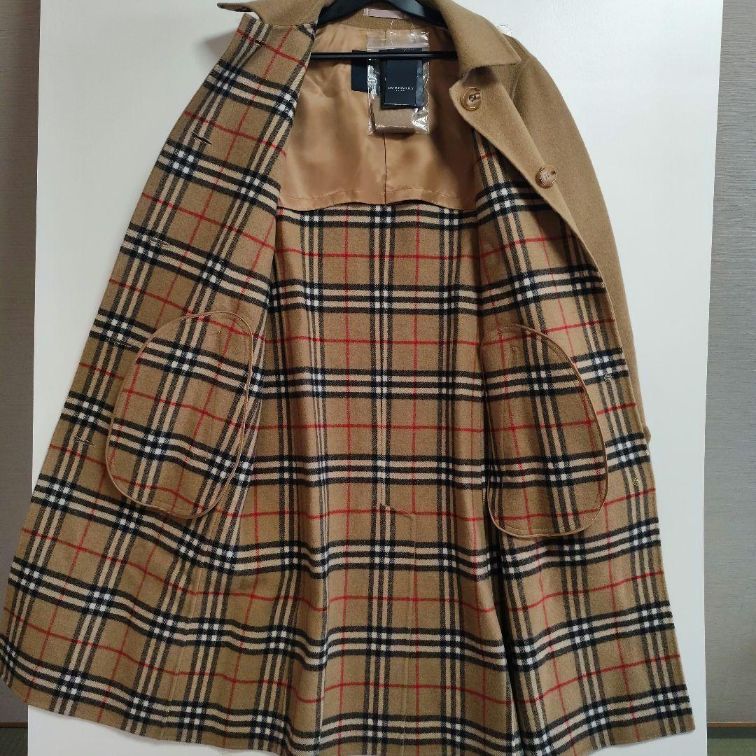バーバリ　Burberry　ブラウン ウール混紡 ロングコート サイズ40