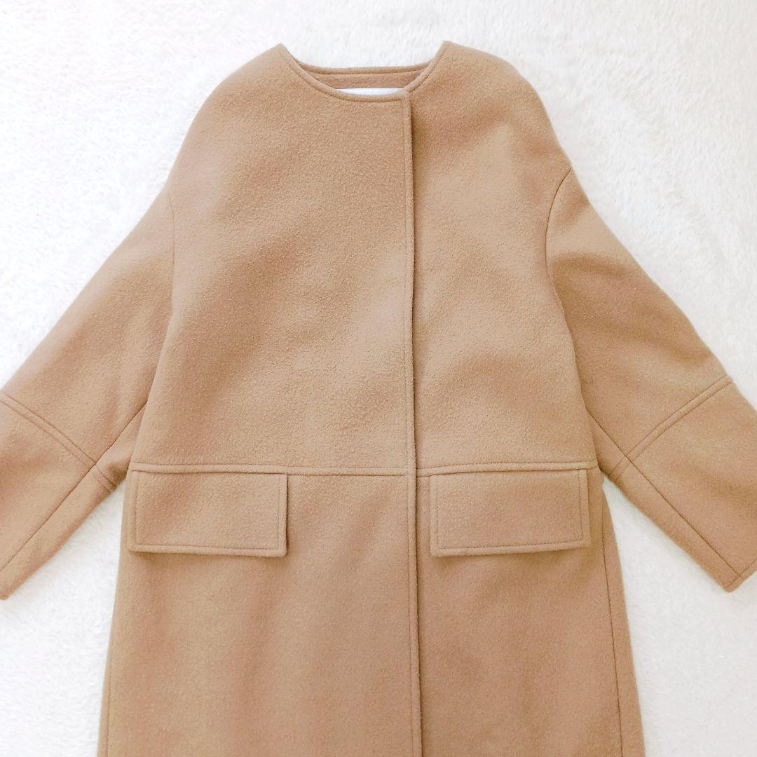 【専用】ADORE　アドーア　エアメルトンノーカラーフラップポケットコート
