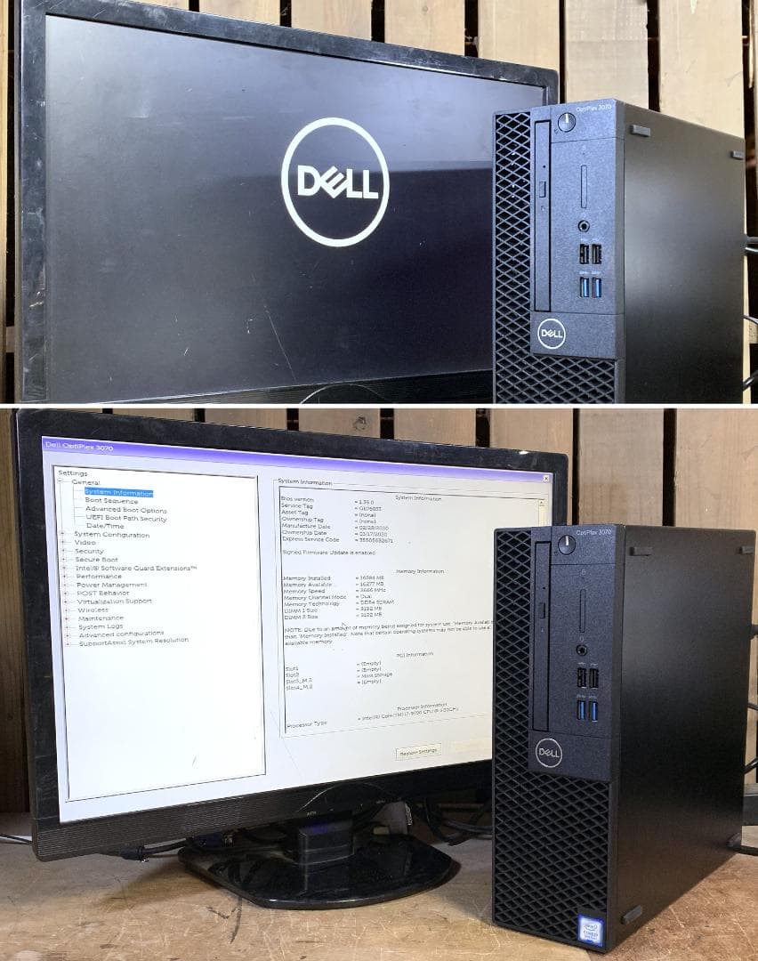 デル i7-9700 M.2 SSD＋2.0TB Win11 Pro 16GB