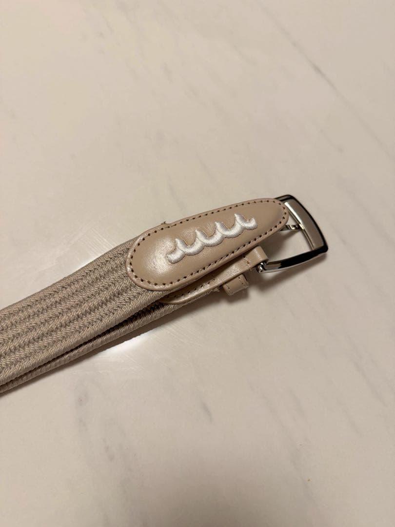 【大人気完売品】muta MARINE ストレッチベルト ベージュ フリーサイズ