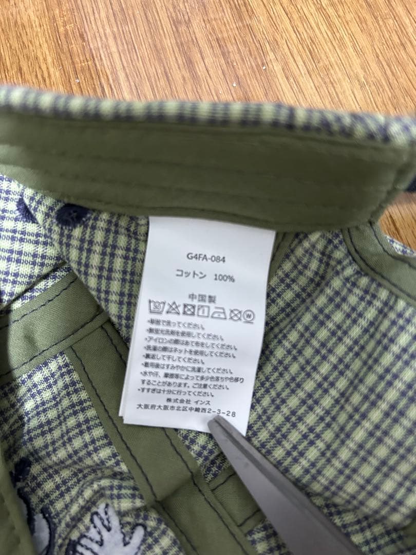 GRAMICCI キャップ チェック柄　カーキ　売り切れ　デッドストック