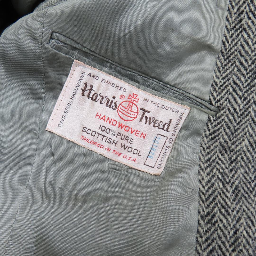 VINTAGE USA製 Harris Tweed ヘリンボーン ジャケット