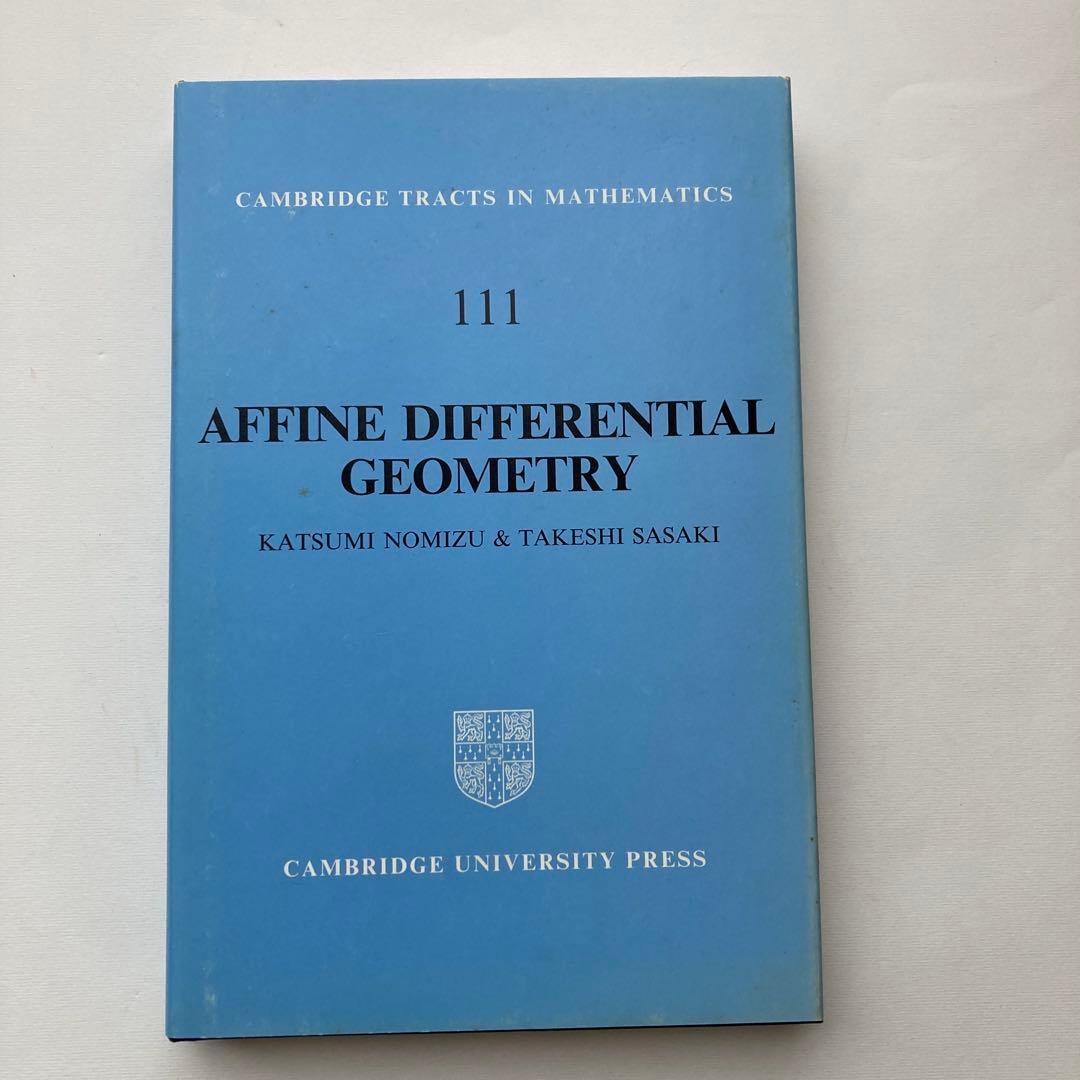 語学・辞書・学習参考書 Affine Differential Geometry
