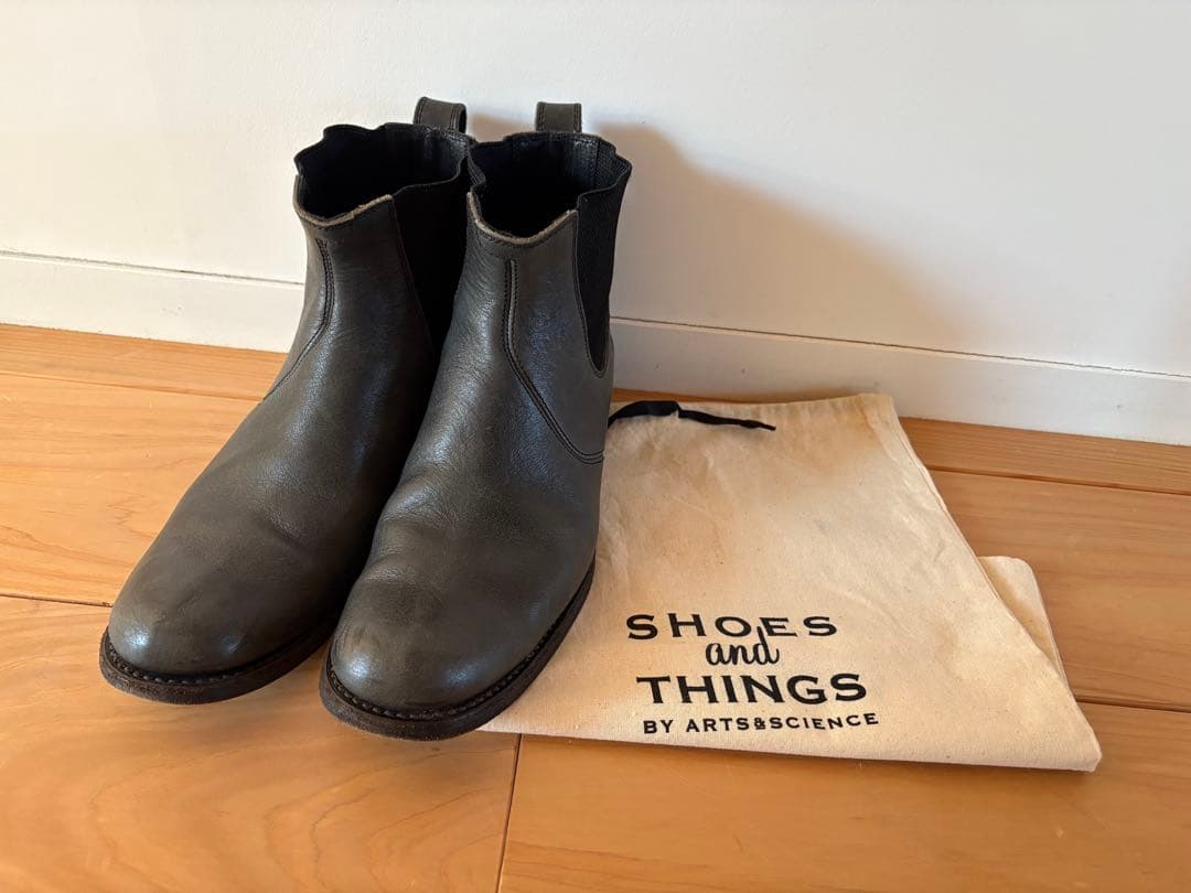 art&science Chelsea bootsチェルシーブーツ23.5 黒