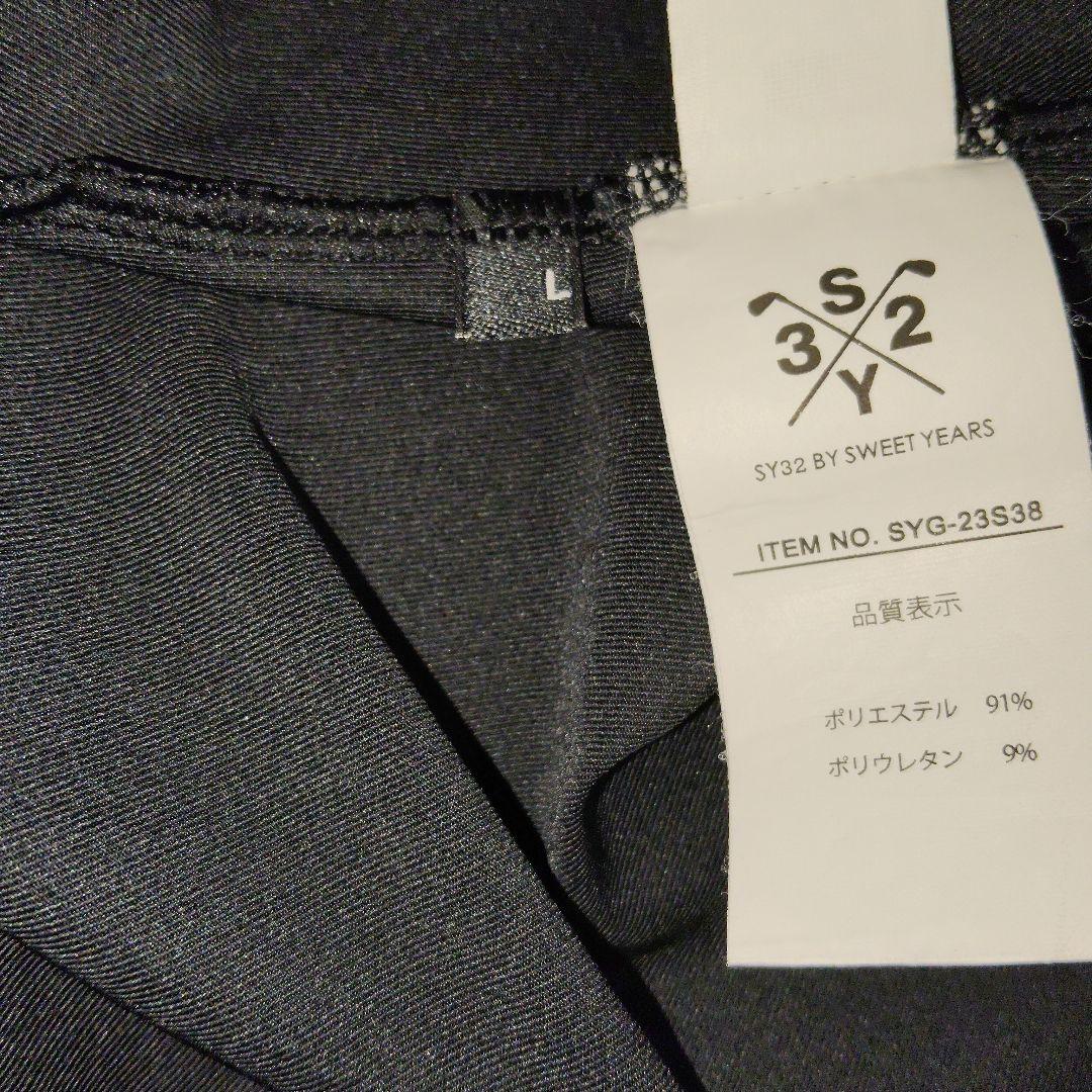 【L】 美品 SY32 BY SWEET YEARS GOLF 半袖モックネック