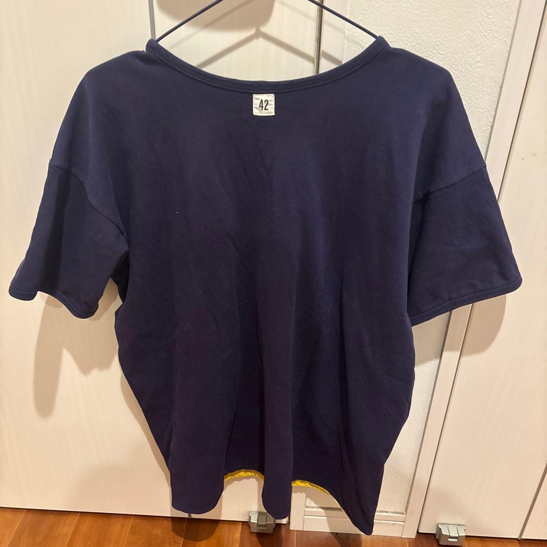 TCB jeans リバーシブル イエロー ネイビー Tシャツ 42