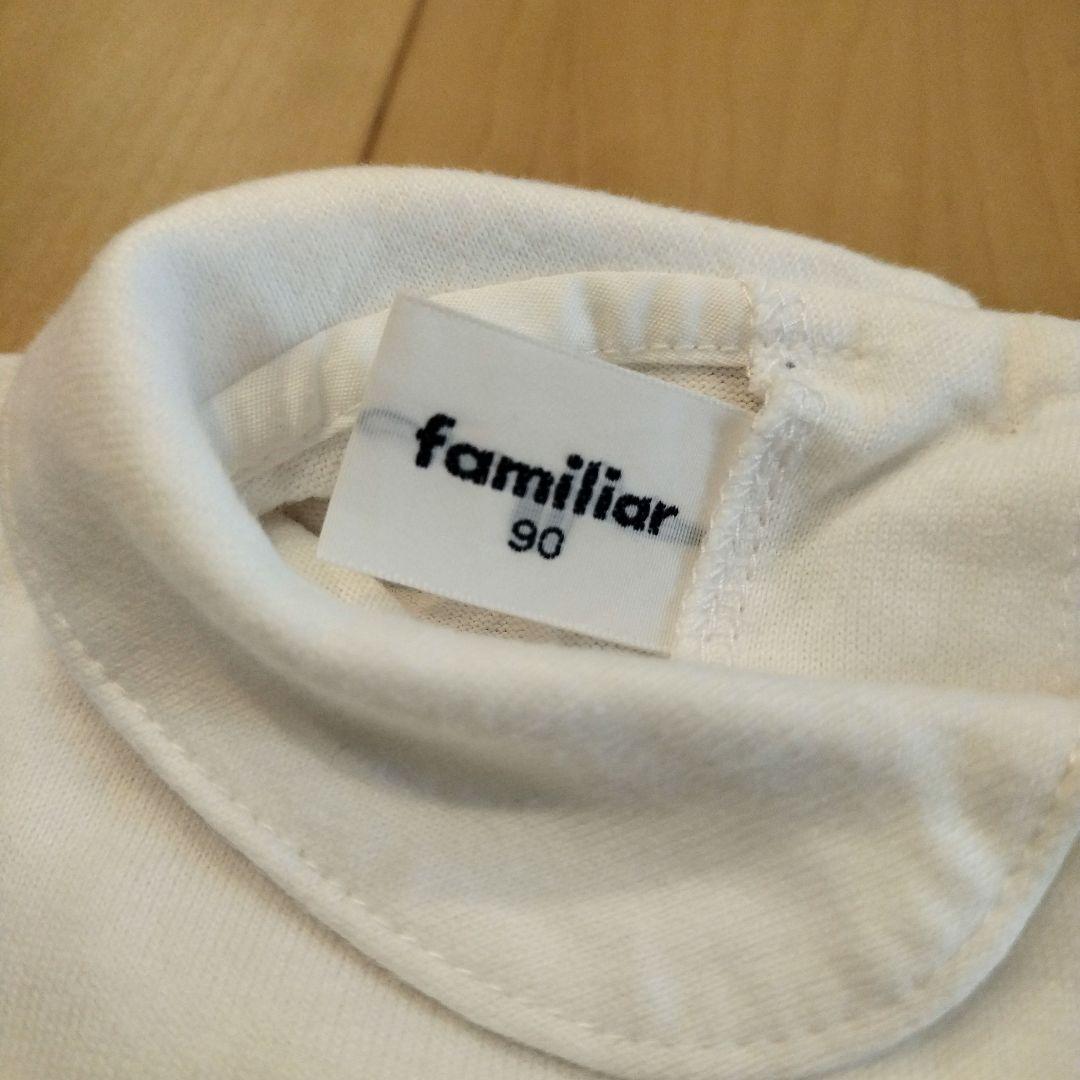 【美品】familiar　赤チェック　ワンピース　サイズ90