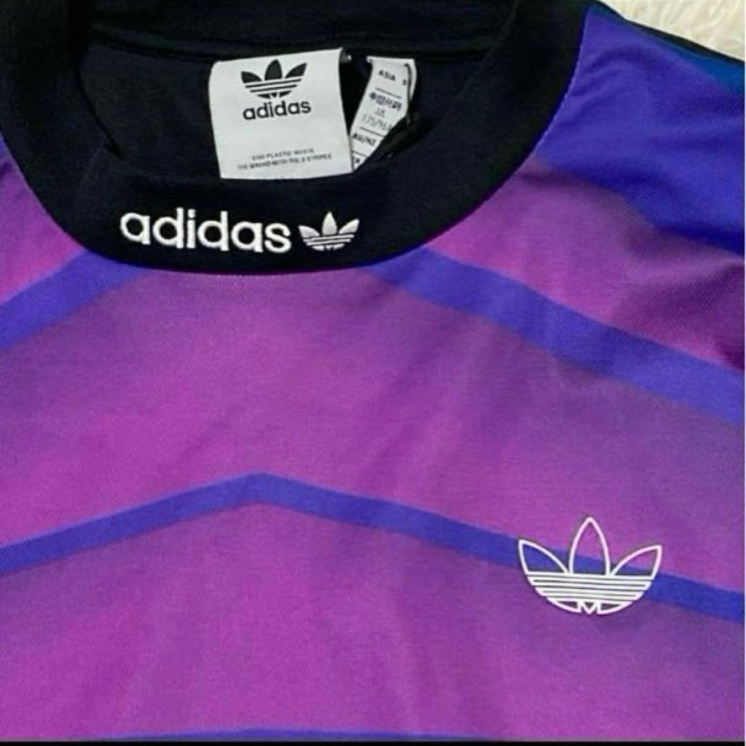 【新品】adidasカラフル✨スポーツロンT ジャージー Ｔシャツメンズ 長袖