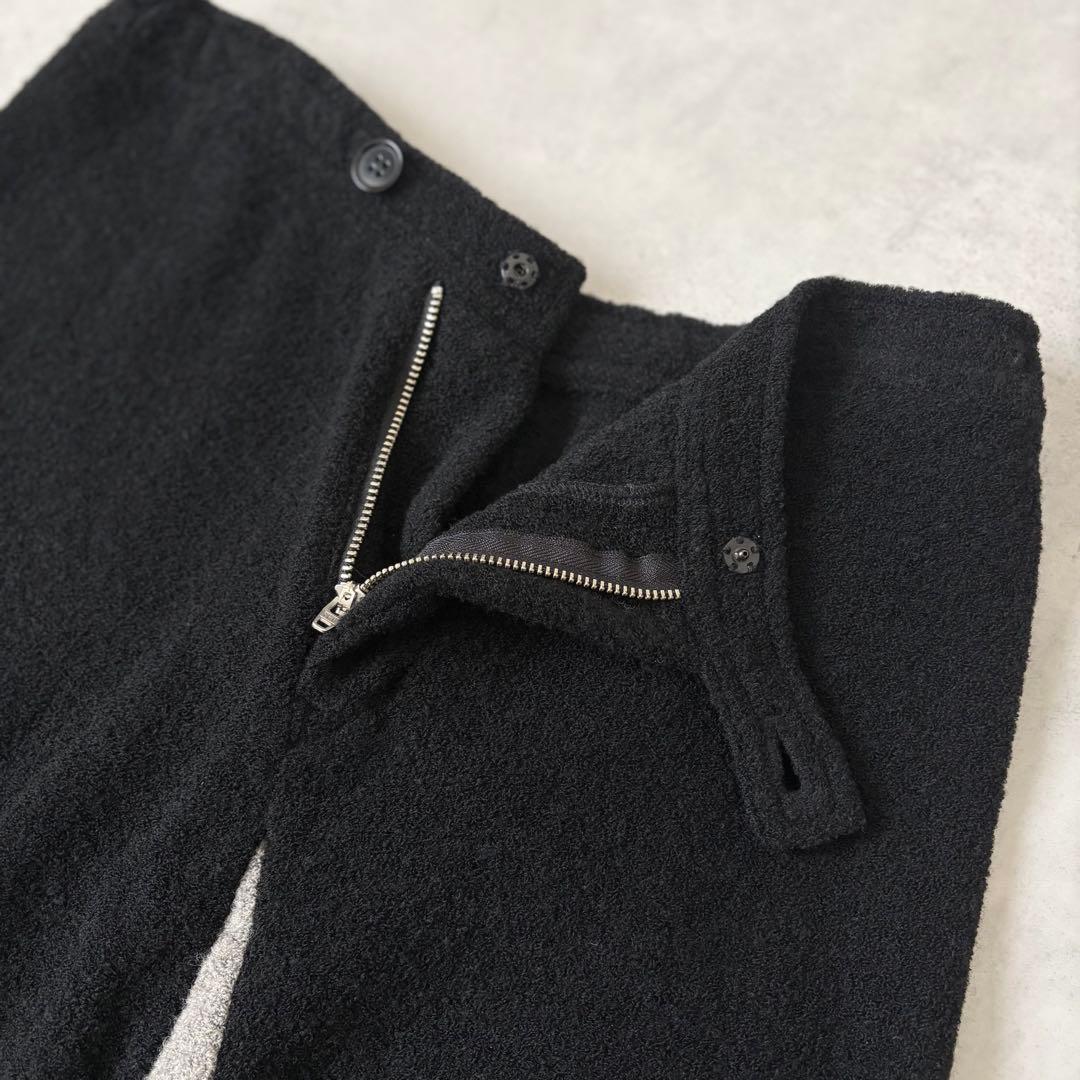 Y's ニットロングスカート 切替デザイン ブラック×ベージュ 美品
