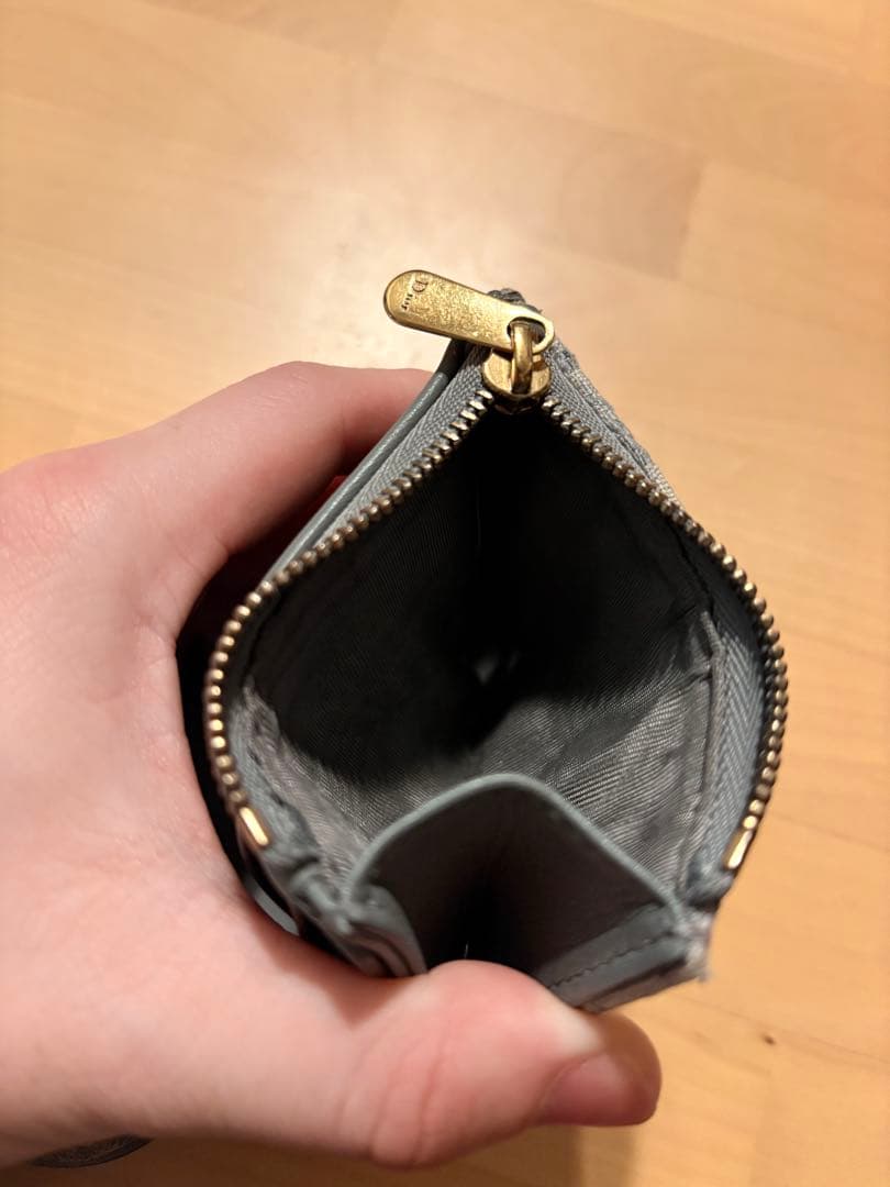 Christian Dior 三つ折り財布 グレー　中古