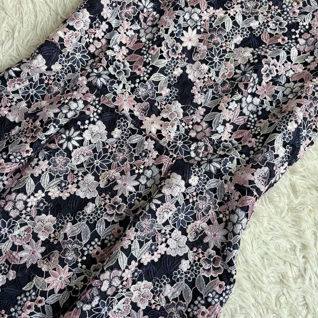 美品♡ローズティアラ 総レースワンピース 花柄刺繍 42/XL 近年モデル