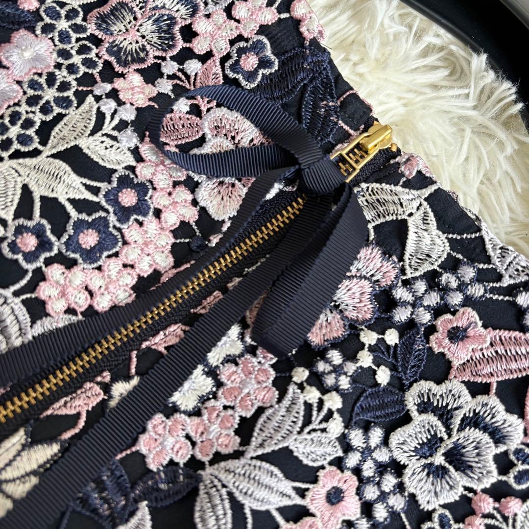 美品♡ローズティアラ 総レースワンピース 花柄刺繍 42/XL 近年モデル