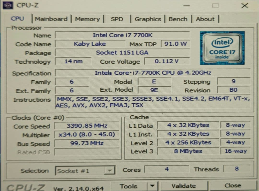 i7 7700K　4個セット